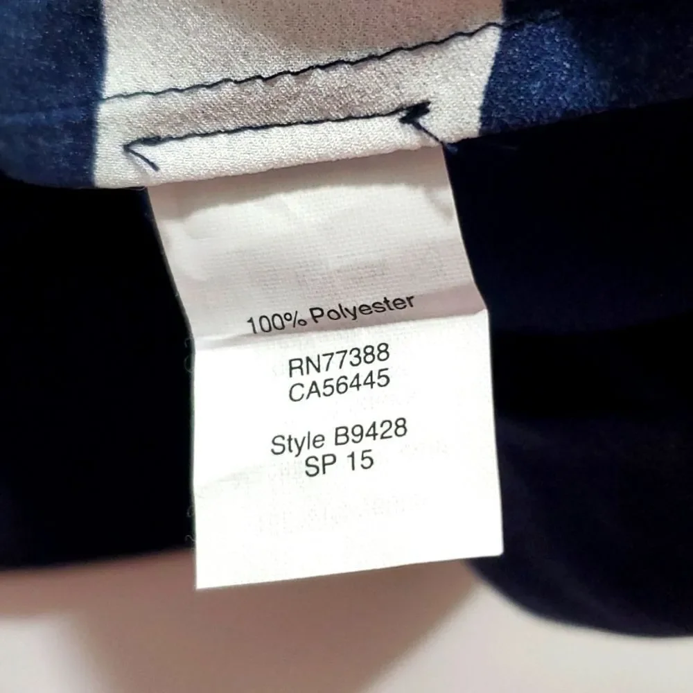 Navy/White Striped J.Crew Top. ‎  Size XS.  #145